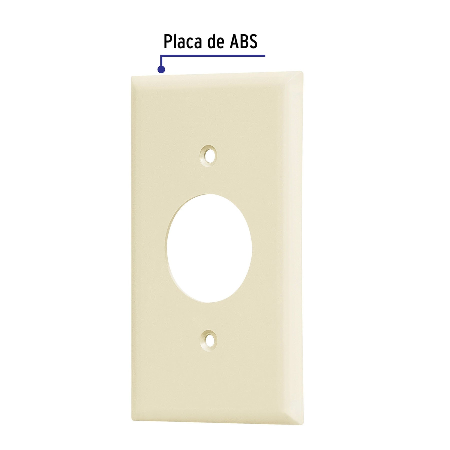 Placa de ABS para contacto redondo, Standard, marfil | PPSE-S | 46412