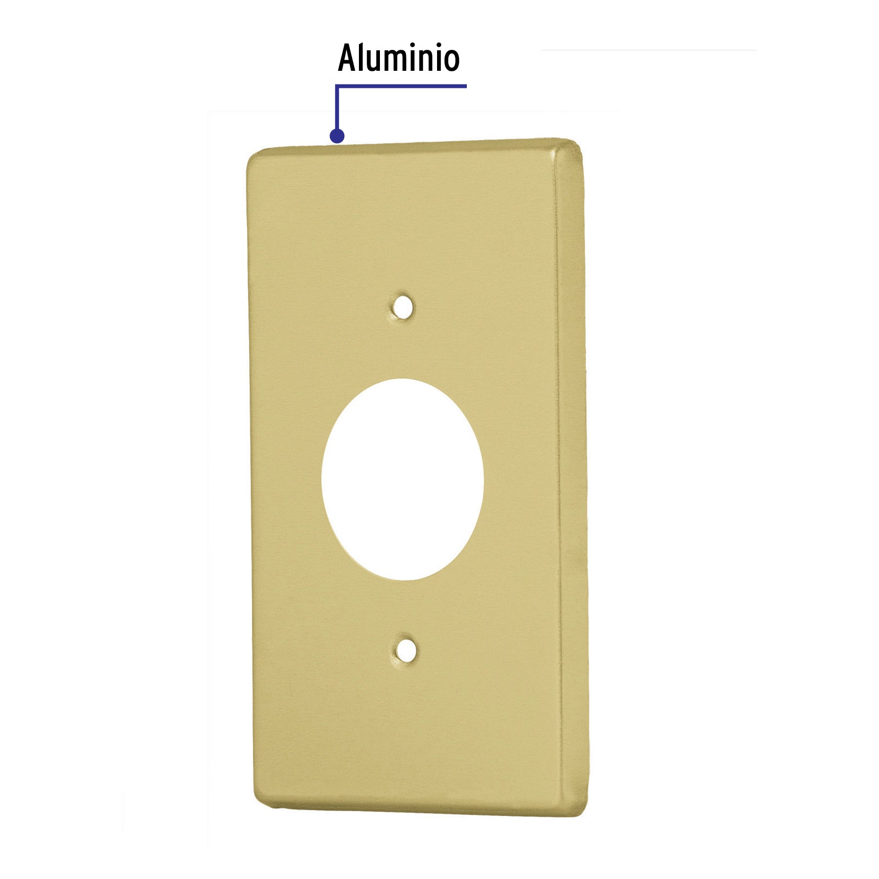 Placa para contacto redondo, de aluminio, línea Standard | PASE-S | 46414