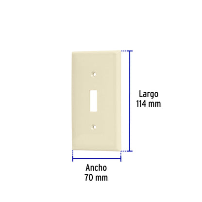 Placa de ABS para interruptor vertical, Standard, marfil | PPAP-S | 46415