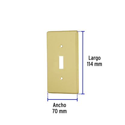 Placa para interruptor vertical, de aluminio, línea Standard | PAAP-S | 46417