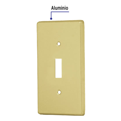 Placa para interruptor vertical, de aluminio, línea Standard | PAAP-S | 46417