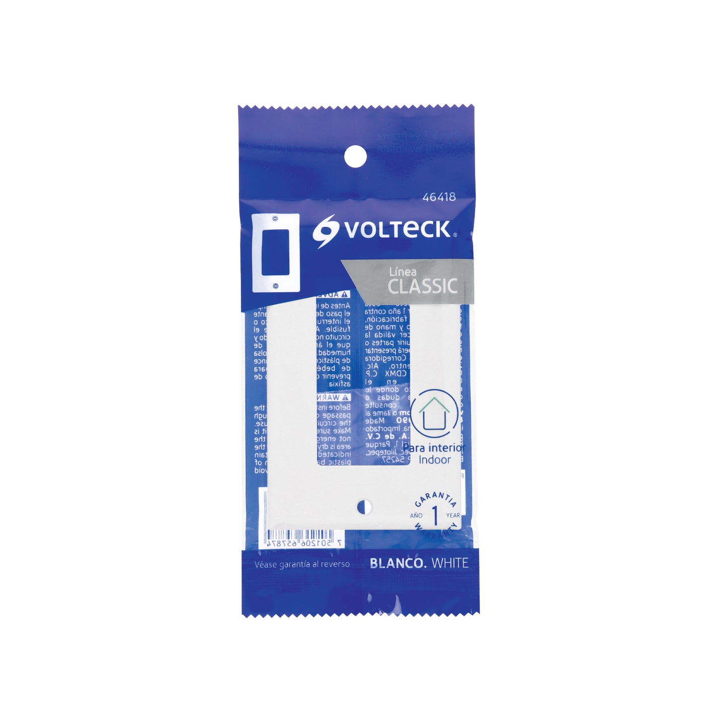 Placa 1 ventana, de policarbonato, línea Classic, Volteck | PPSE-CL | 46418