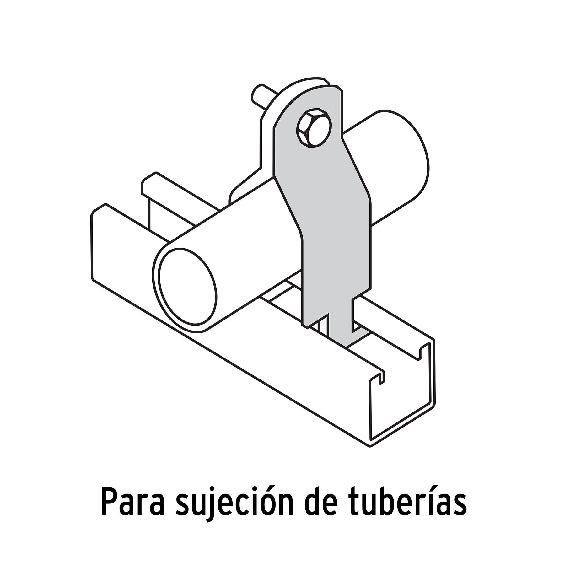 Abrazadera para perfil monocanal de 2', VOLTECK | PU-2A | 46427