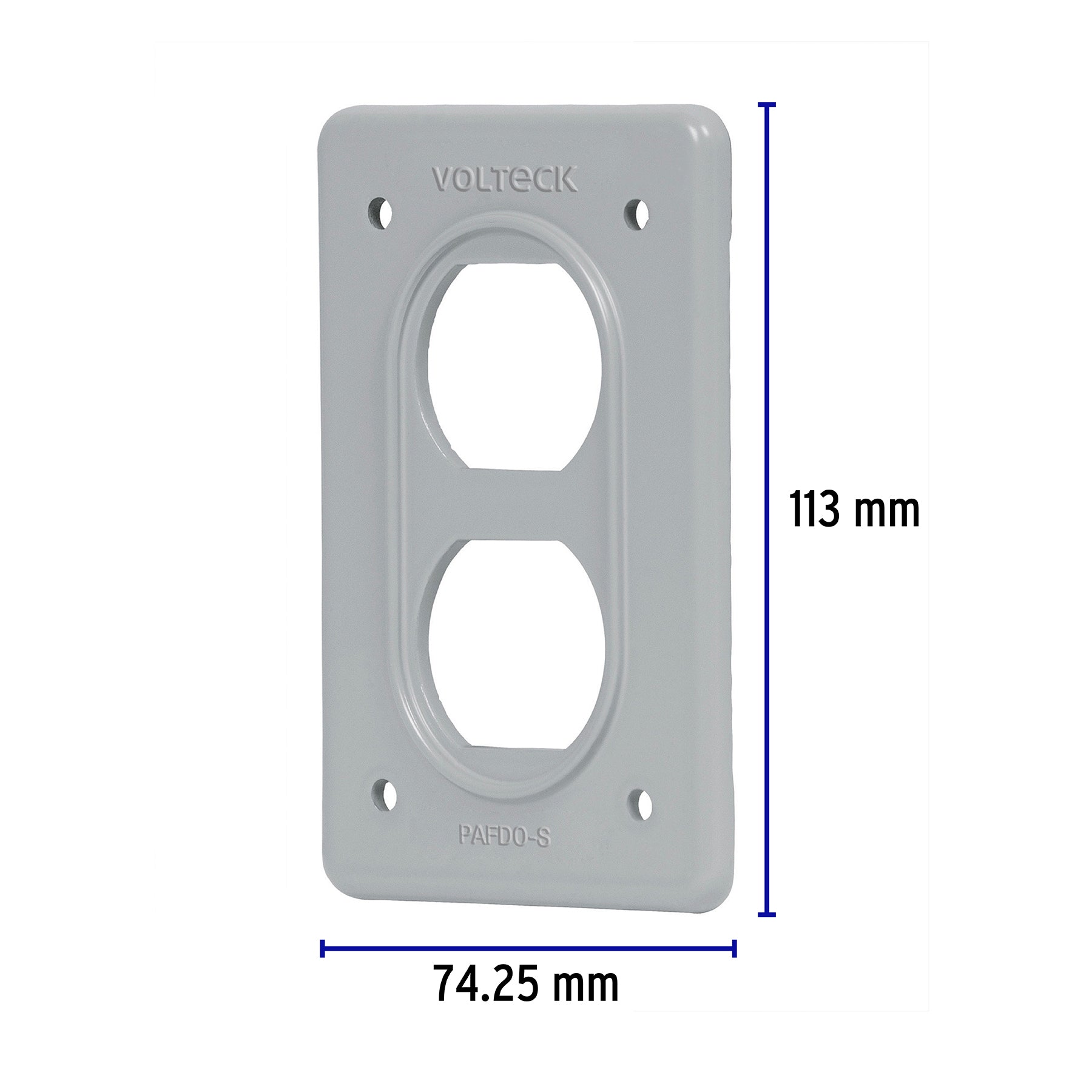 Placa tipo FS, doble, de sobreponer, Volteck | PAFDO-S | 46430