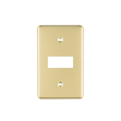 Placa 1 módulo, de aluminio, línea Económica, Volteck | PASE-E | 46435