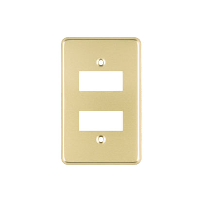 Placa 2 módulos, de aluminio, línea Económica, Volteck | PADO-E | 46436