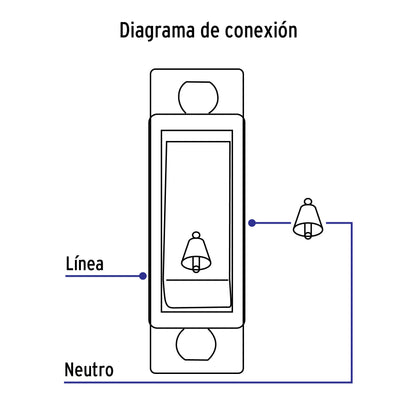 Interruptor para timbre, línea Económica, Volteck | APTI-E | 46438