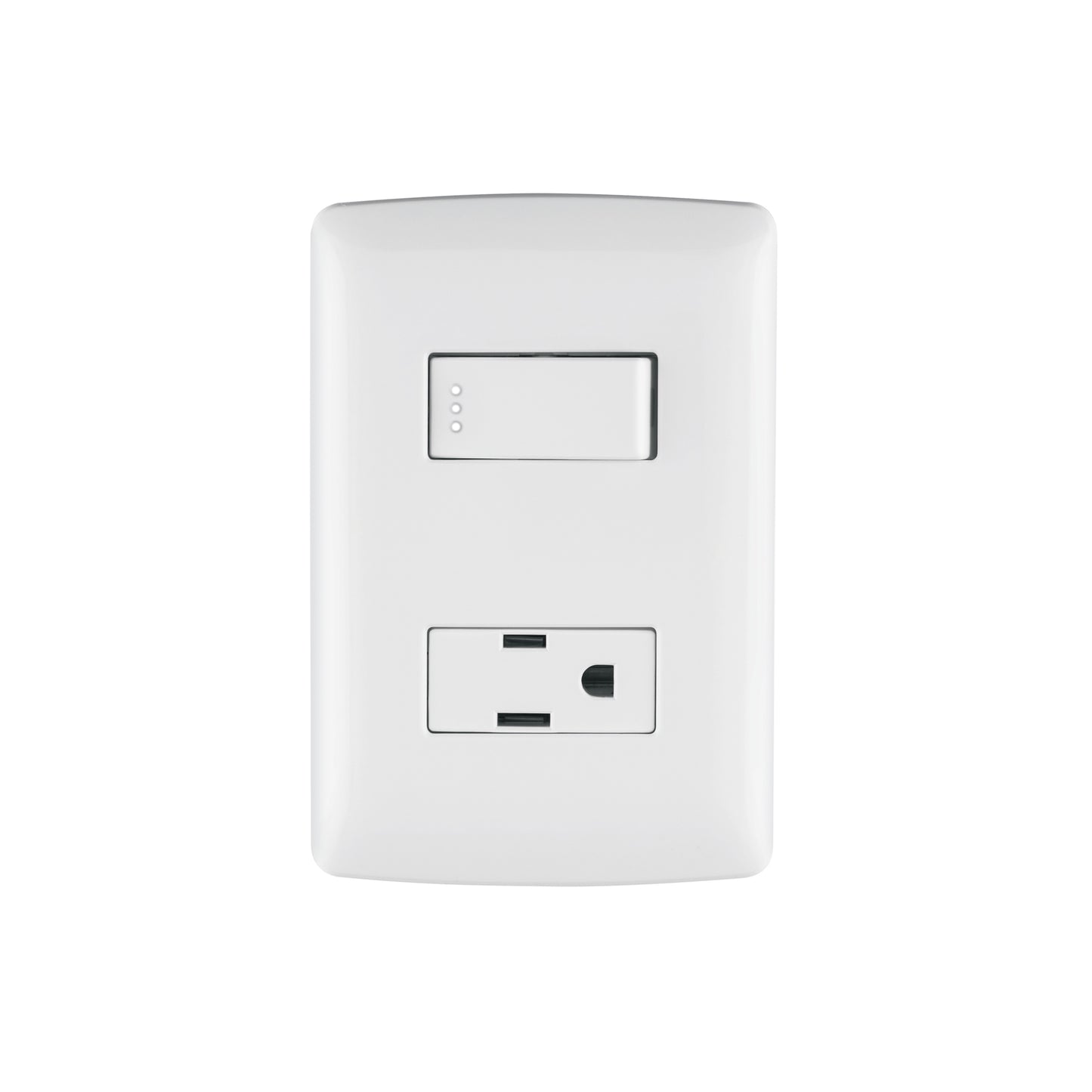 Placa armada contacto e interruptor, blanco, línea Italiana | PA-APCO-IB | 46455
