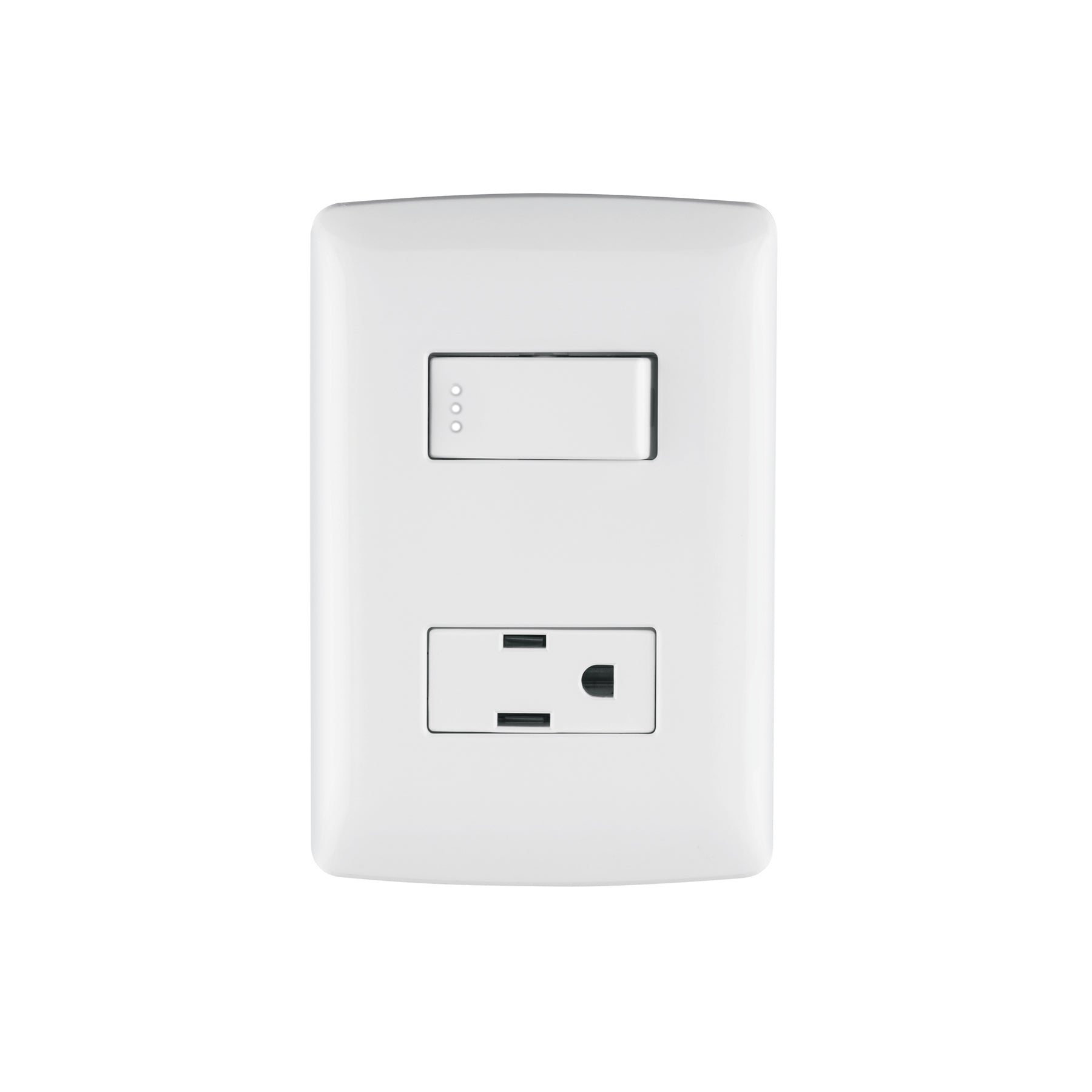 Placa armada contacto e interruptor, blanco, línea Italiana | PA-APCO-IB | 46455