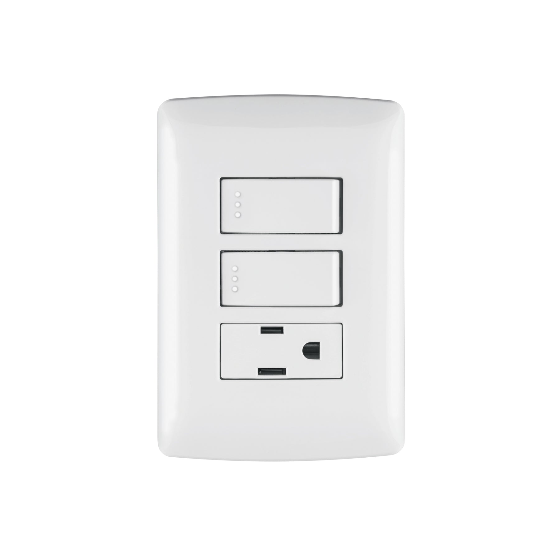 Placa armada contacto 2 interruptores,blanco, línea Italiana | PA-APCO-I2B | 46456