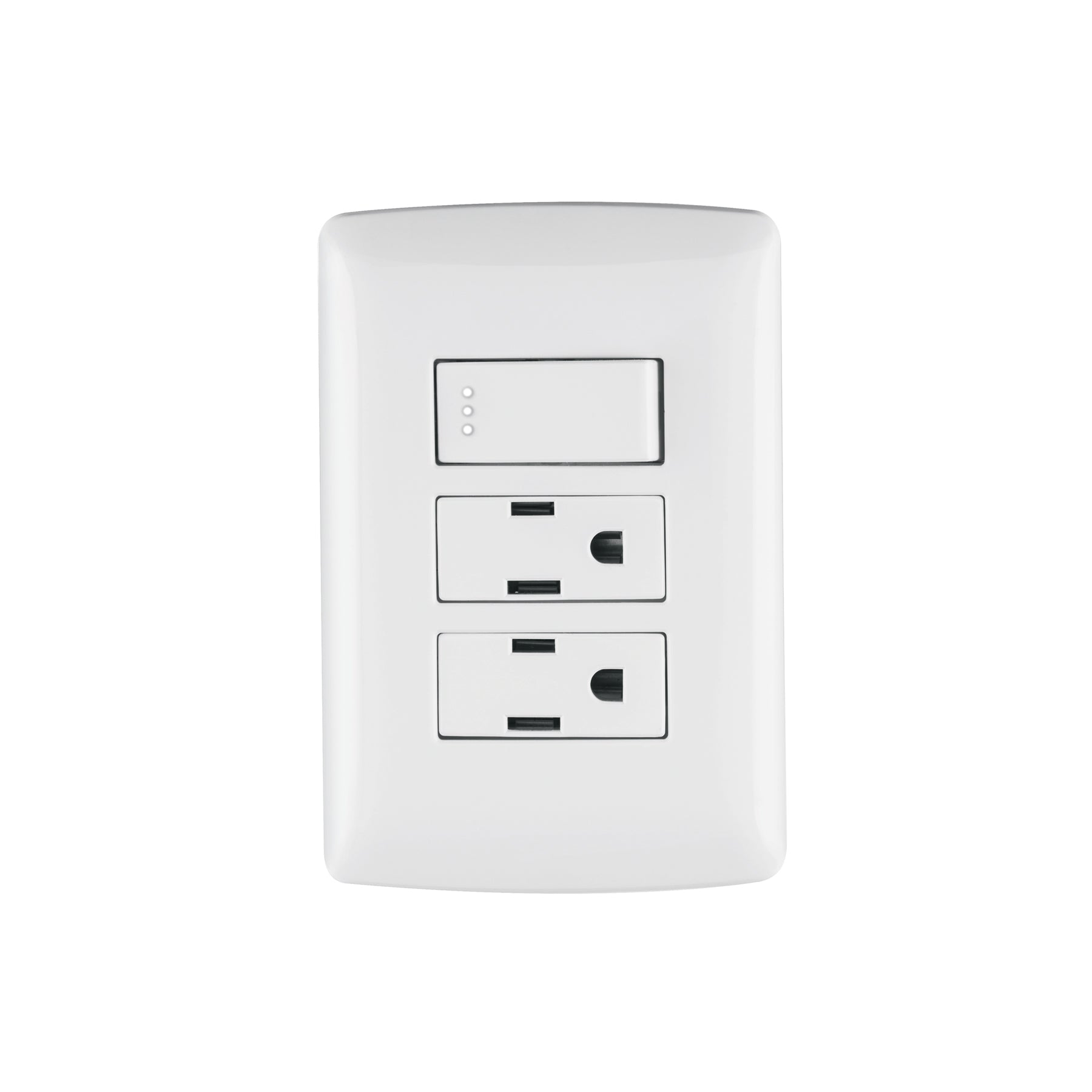Placa armada 2 contactos e interruptor,blanco,línea Italiana | PA-APCO-I3B | 46457