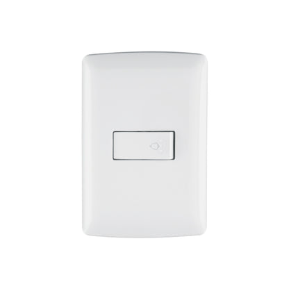 Placa armada con timbre, blanco, línea Italiana., Volteck | PA-TI-IB | 46465