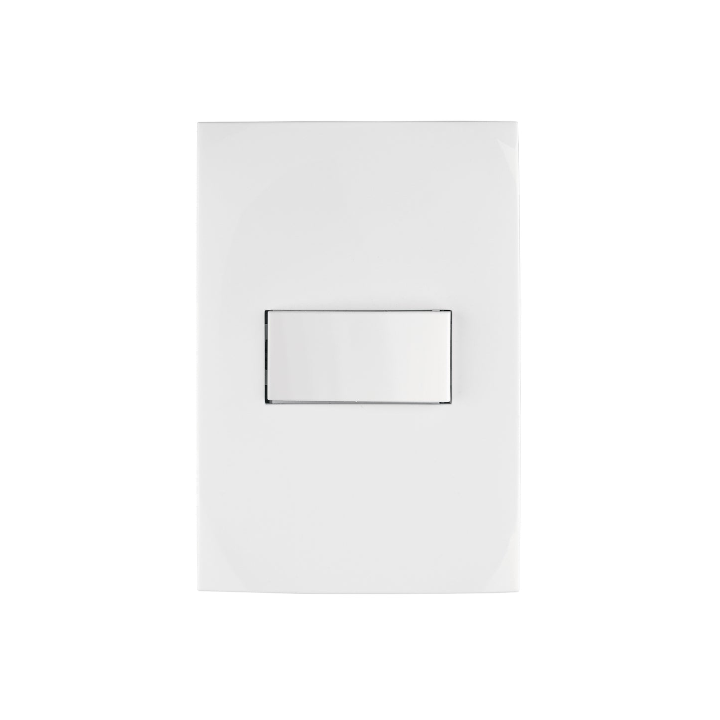 Placa armada con interruptor sencillo, línea Oslo, blanco | PA-APSE-OB | 46492