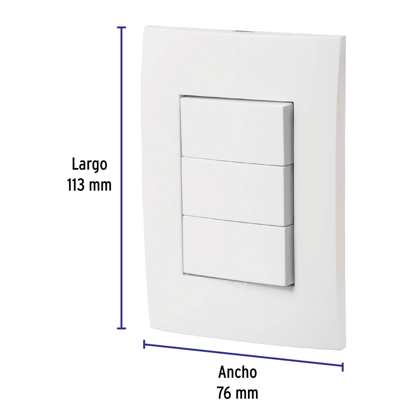Placa armada interruptores sencillos y escalera, Oslo,blanco | PA-APTR-EOB | 46497