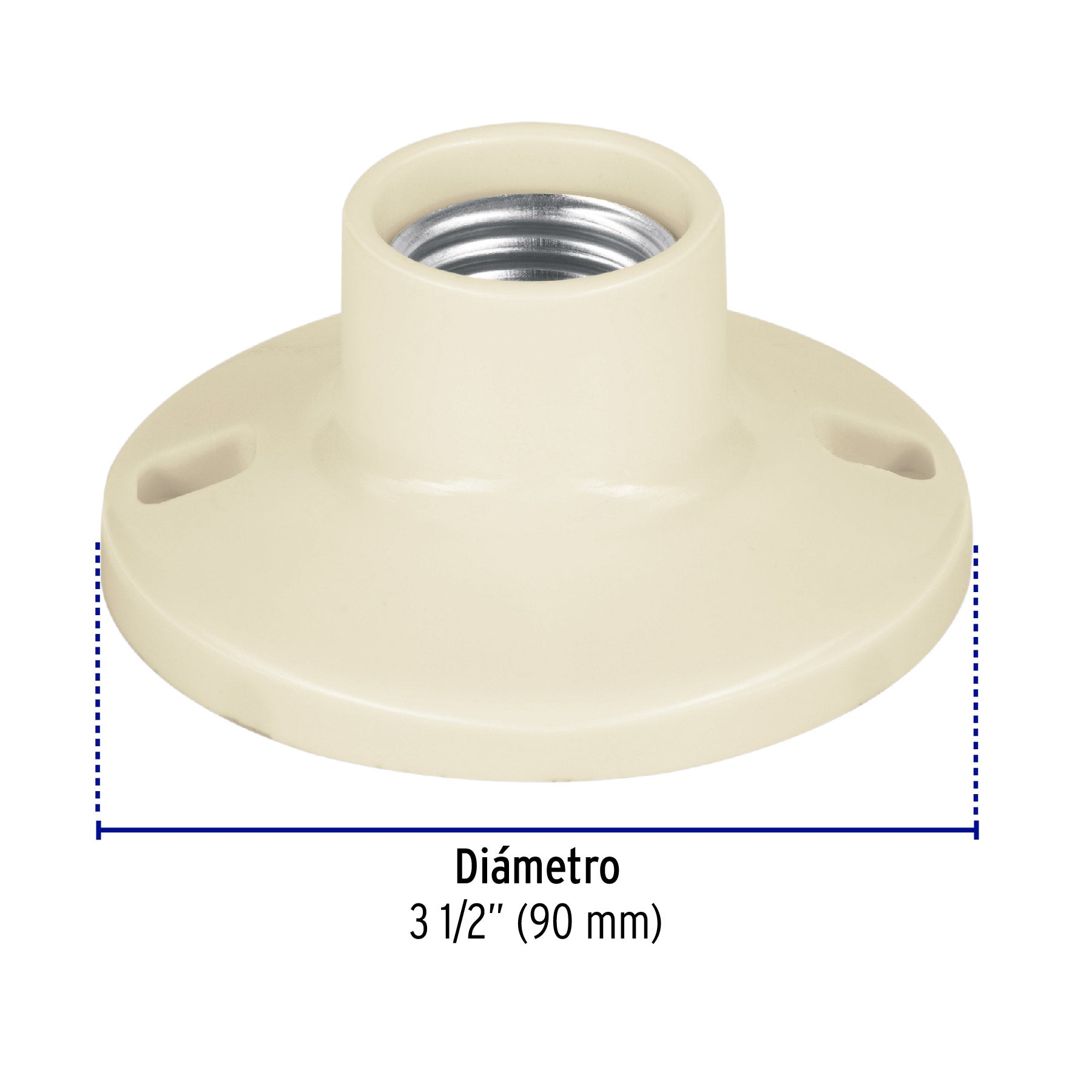 Portalámpara de baquelita, 3-1/2', Volteck | POPL-10 | 46519
