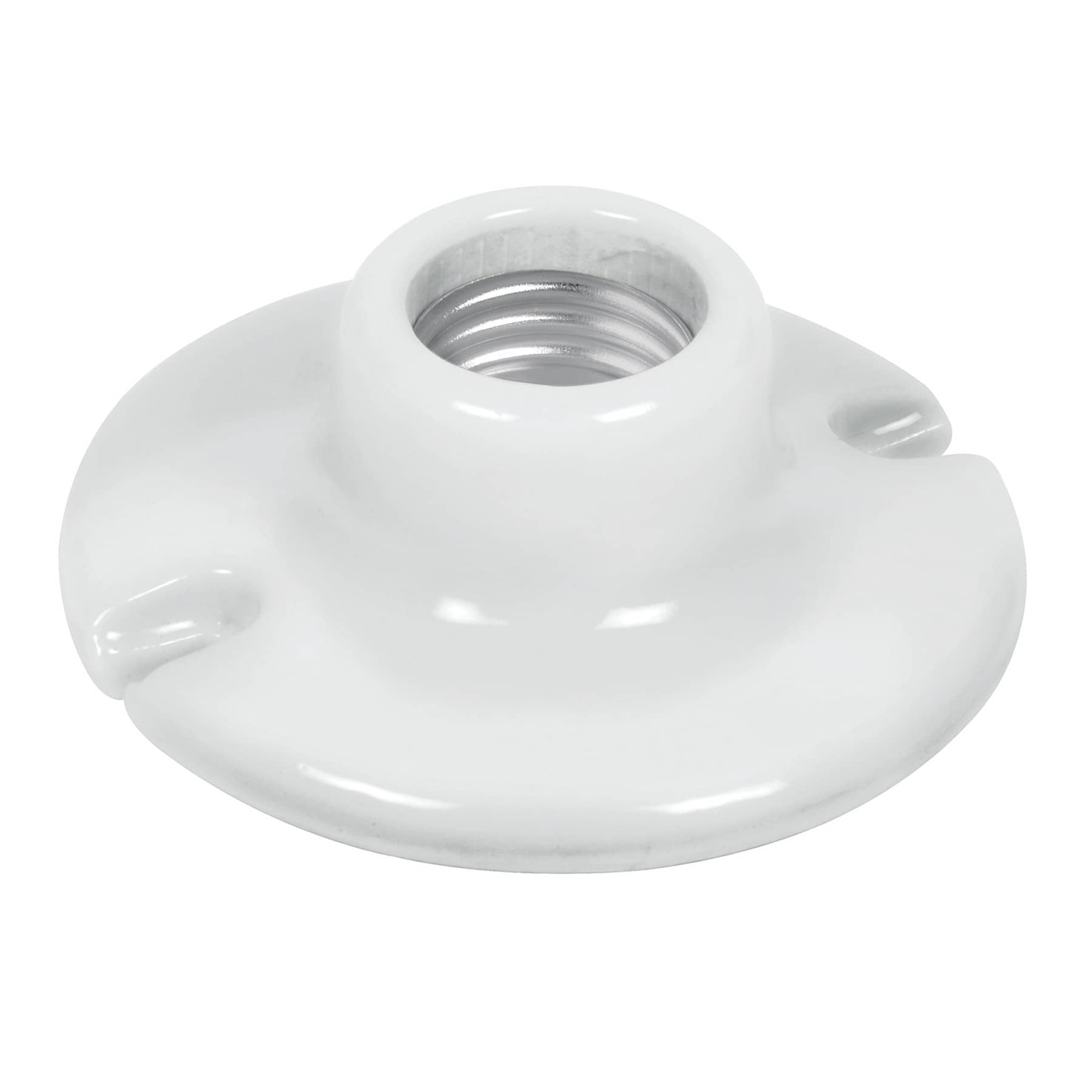 Portalámpara de porcelana, 3-1/2', redonda, Volteck | POPO-15 | 46523