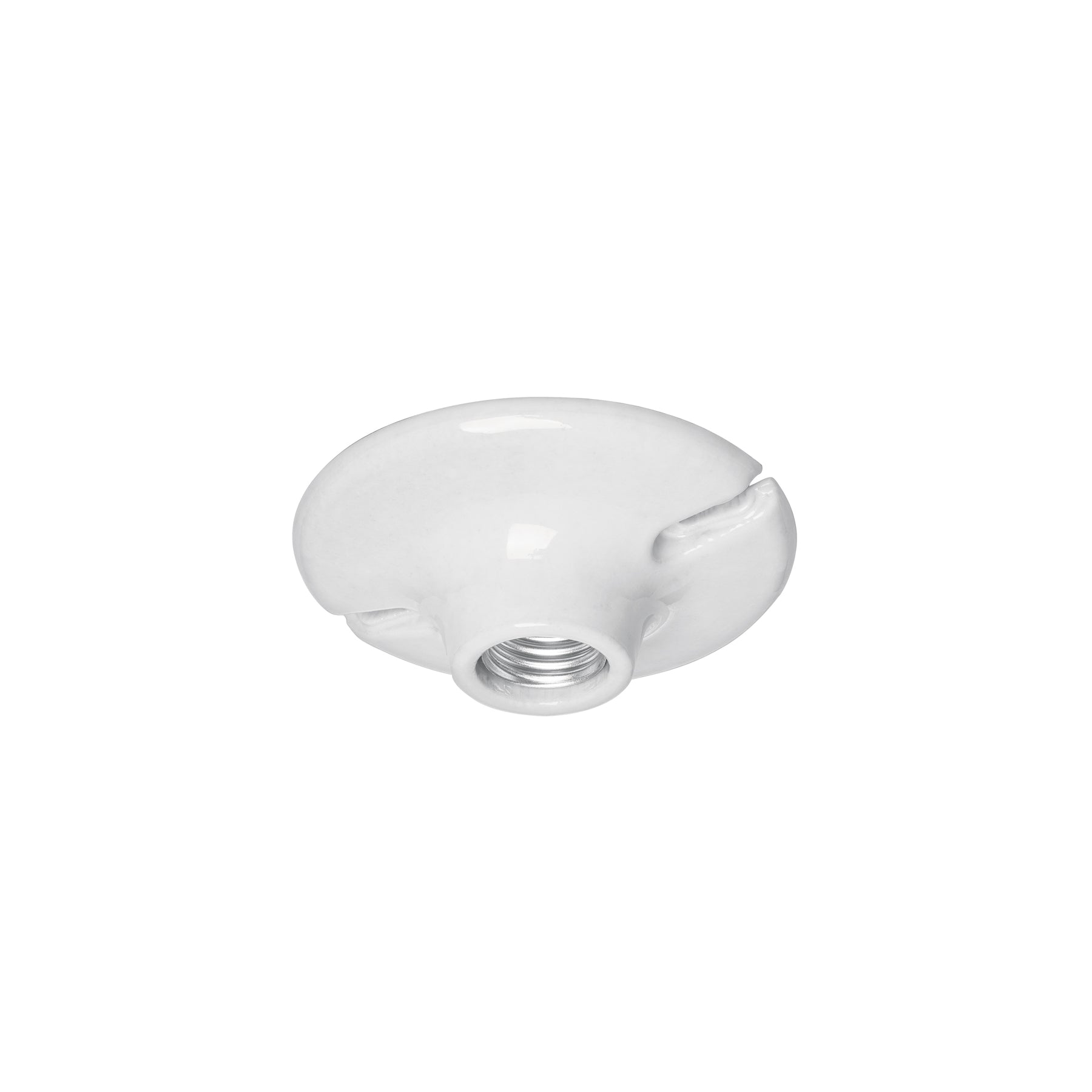 Portalámpara de porcelana, 4-1/2', redonda, Volteck | POPO-18 | 46524