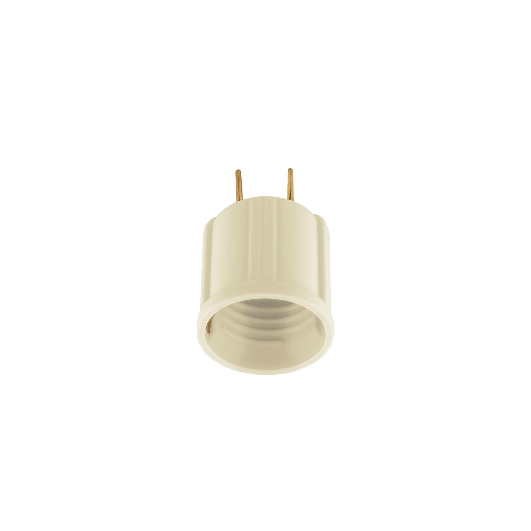 Portalámpara de baquelita, con adaptador, marfil, Volteck | POBA-20 | 46525