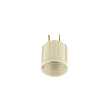 Portalámpara de baquelita, con adaptador, marfil, Volteck | POBA-20 | 46525