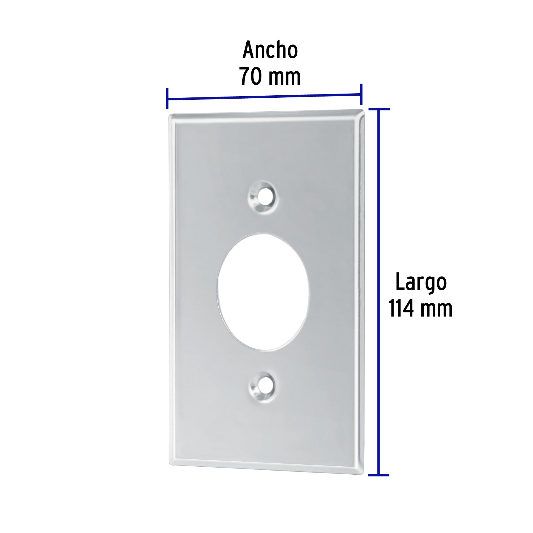 Placa de Acero Inoxidable para contacto sencillo, Standard | PISE-S | 46546