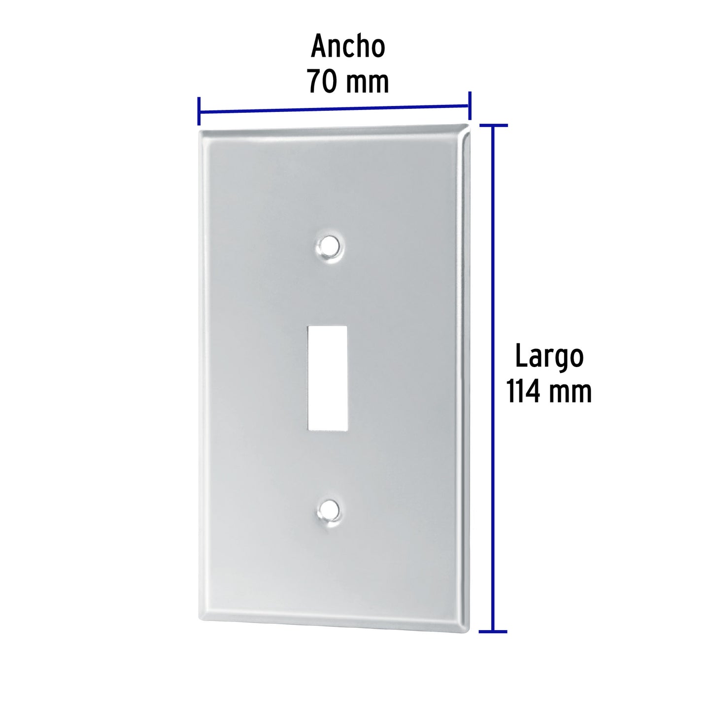 Placa de Acero Inox. para interruptor vertical, Standard | PIAP-S | 46547