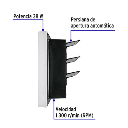 Extractor de aire de 10',blanco, VOLTECK | EXA-10I | 46591