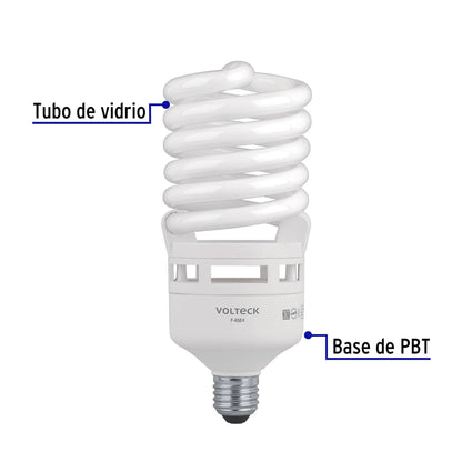 Lámpara espiral T4 65 W alta potencia luz de día, caja | F-65E4 | 46830