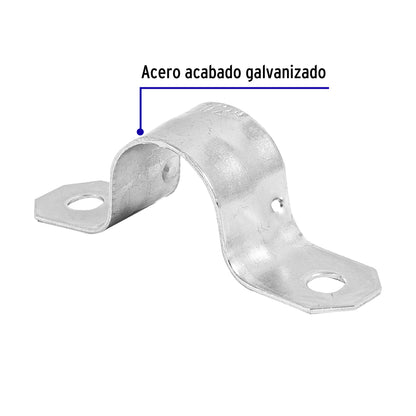 Bolsa c/10 abrazaderas tipo omega 1/2' p/tubo pared delgada | AO-1/2 | 46923