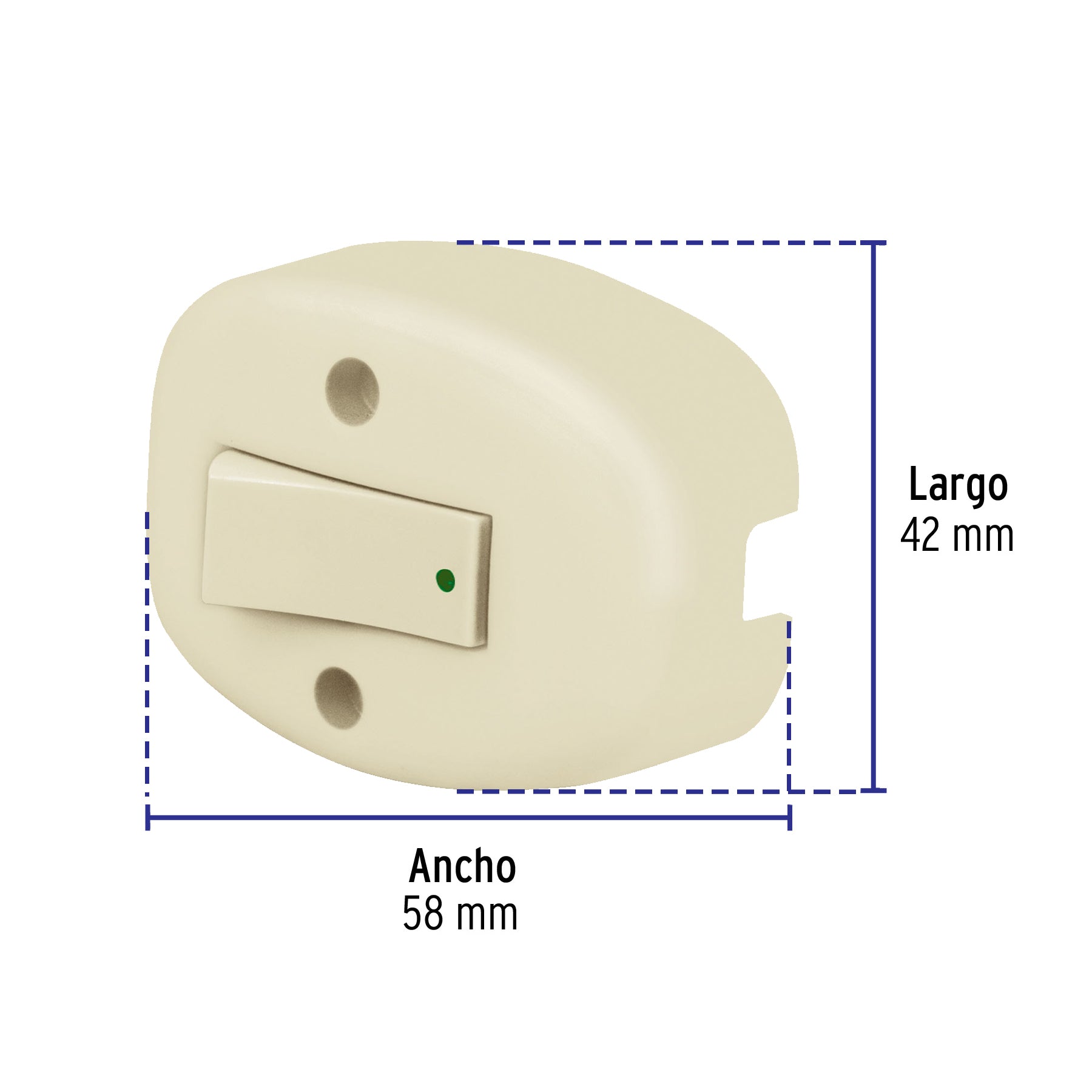 Interruptor de sobreponer sencillo, a granel, Volteck | APSO-SG | 47042