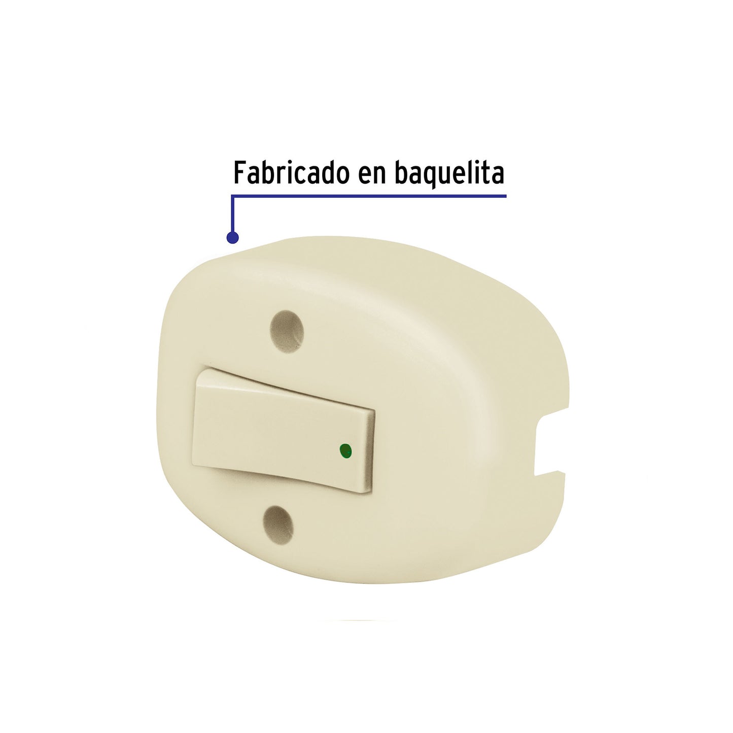 Interruptor de sobreponer sencillo, a granel, Volteck | APSO-SG | 47042