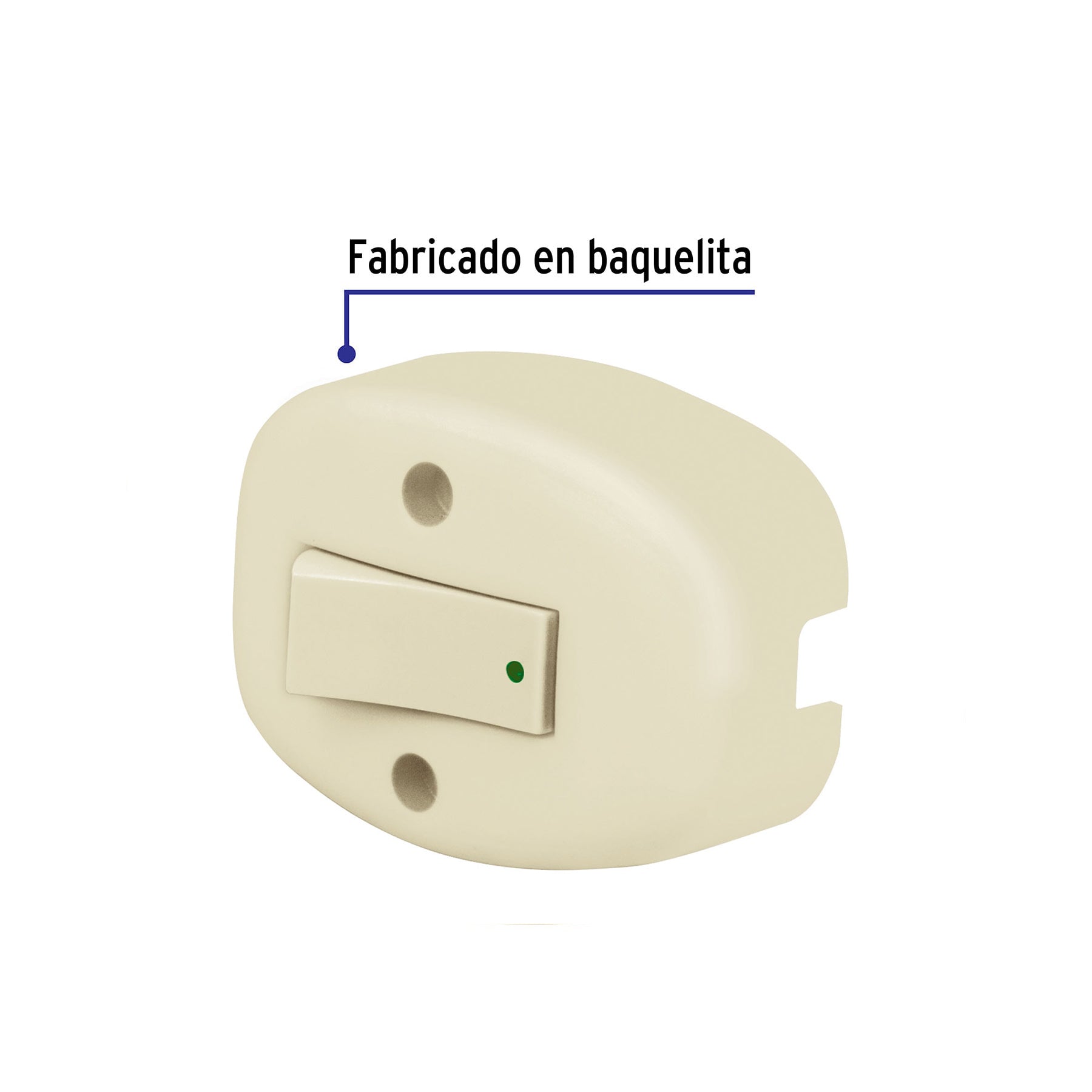 Interruptor de sobreponer sencillo, a granel, Volteck | APSO-SG | 47042