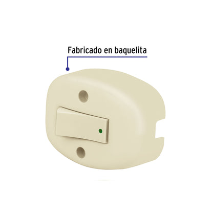 Interruptor de sobreponer sencillo, a granel, Volteck | APSO-SG | 47042