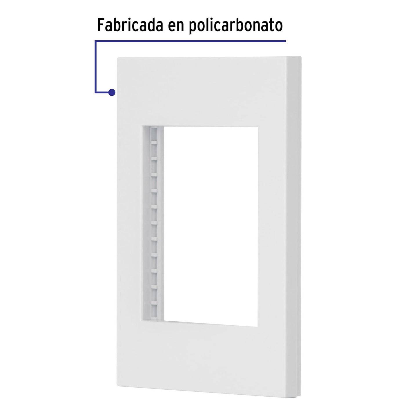 Placa 1 ventana, 3 módulos, línea Española, color blanco | PPTR-EB | 47043