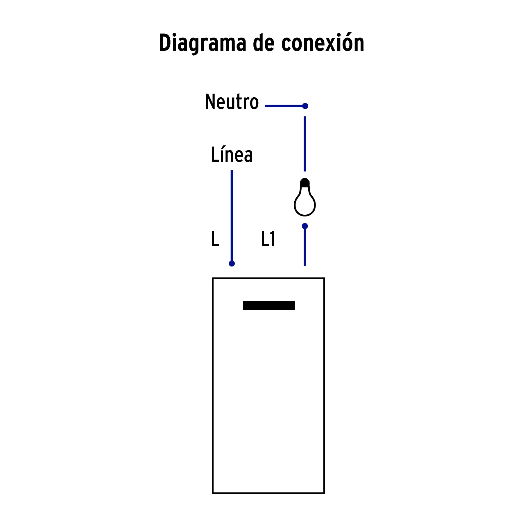 Interruptor sencillo 1 módulo, línea Española, color blanco | APSE-EB | 47045