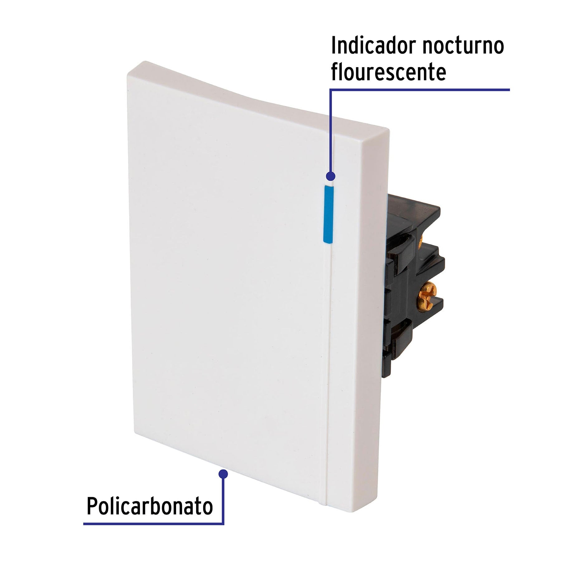 Interruptor de 3 vías, 3 módulos, línea Española, blanco | APSE3-EEB | 47050