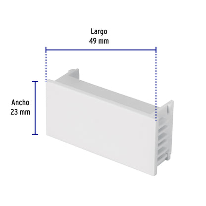 Tapón ciego, 1 módulo, línea Española, color blanco, Volteck | TA-EB | 47058