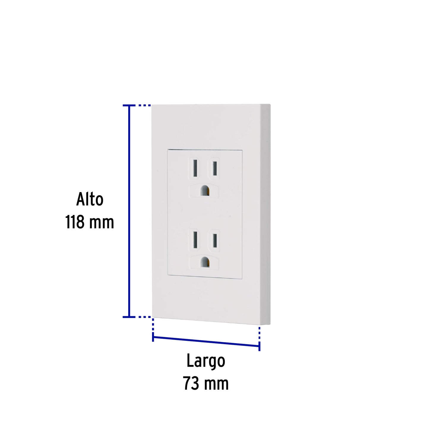 Placa armada contacto dúplex, 3 módulos, Española, blanco | CODO-EB | 47059