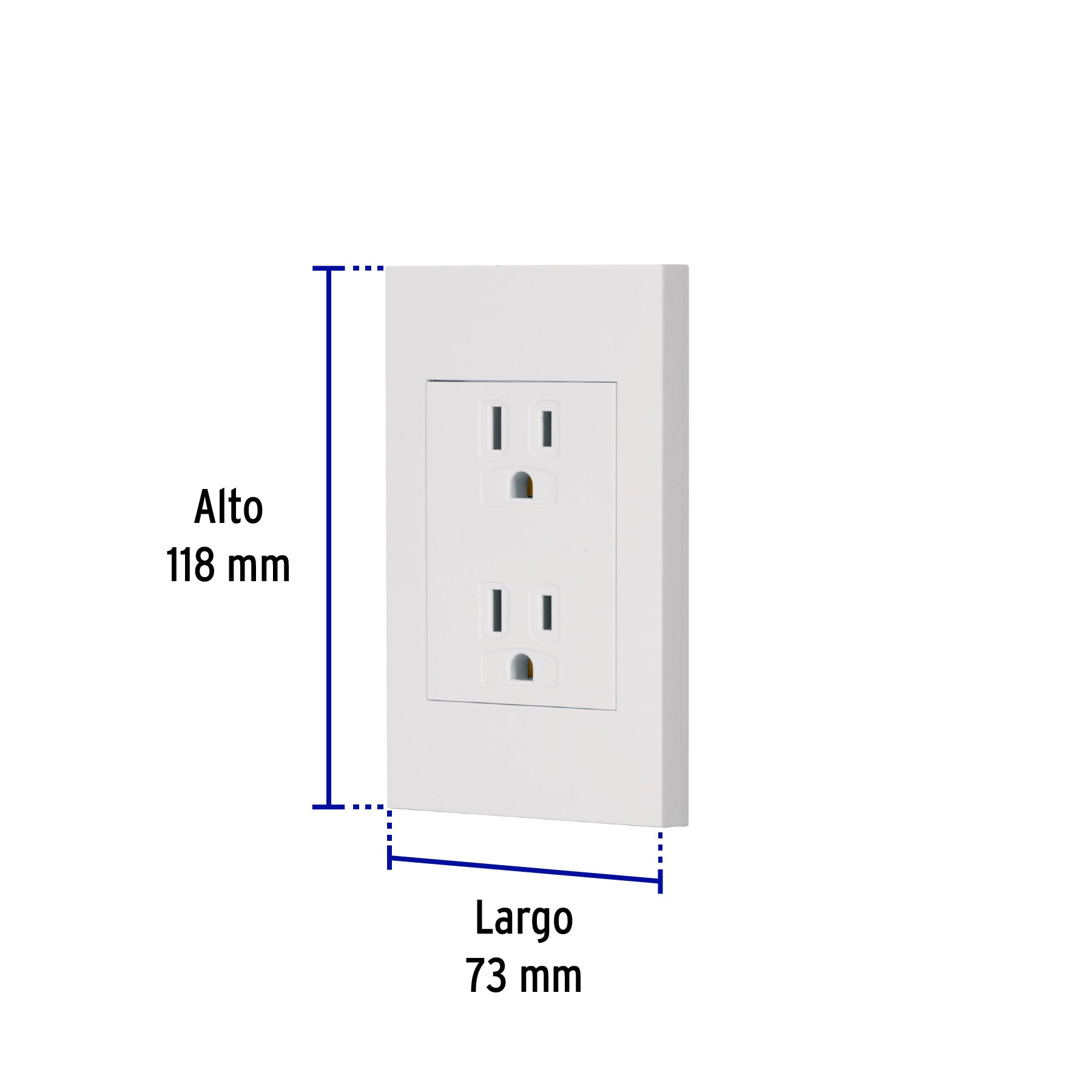 Placa armada contacto dúplex, 3 módulos, Española, blanco | CODO-EB | 47059