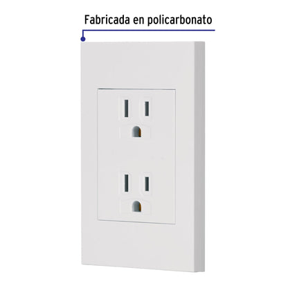 Placa armada contacto dúplex, 3 módulos, Española, blanco | CODO-EB | 47059