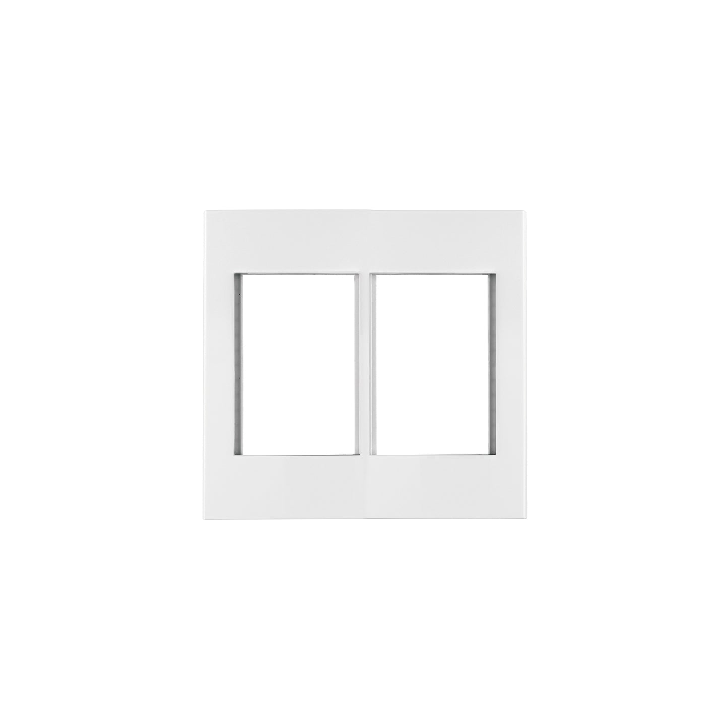Placa 2 ventanas, 6 módulos, línea Española, color blanco | PP6M-EB | 47065