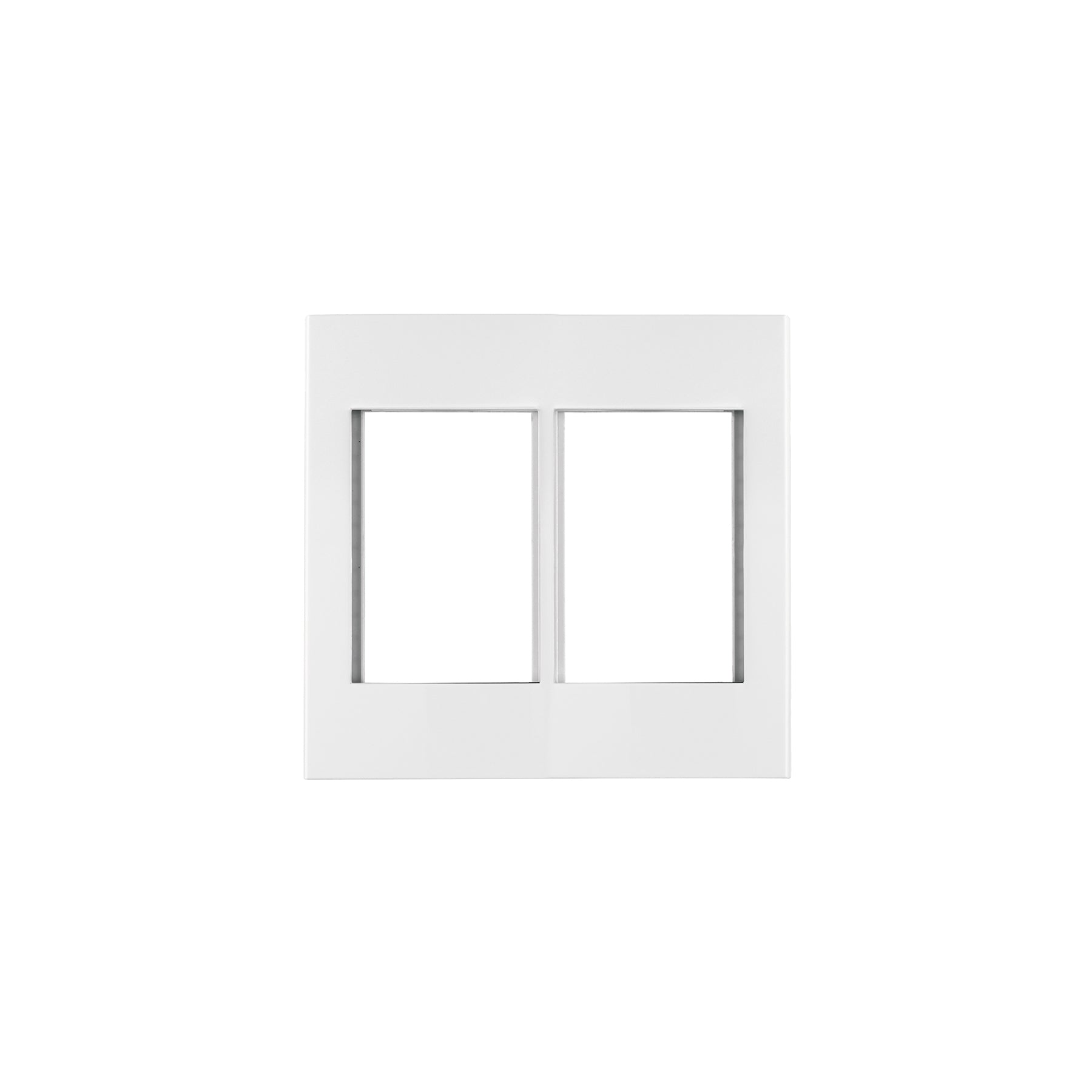 Placa 2 ventanas, 6 módulos, línea Española, color blanco | PP6M-EB | 47065