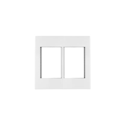 Placa 2 ventanas, 6 módulos, línea Española, color blanco | PP6M-EB | 47065