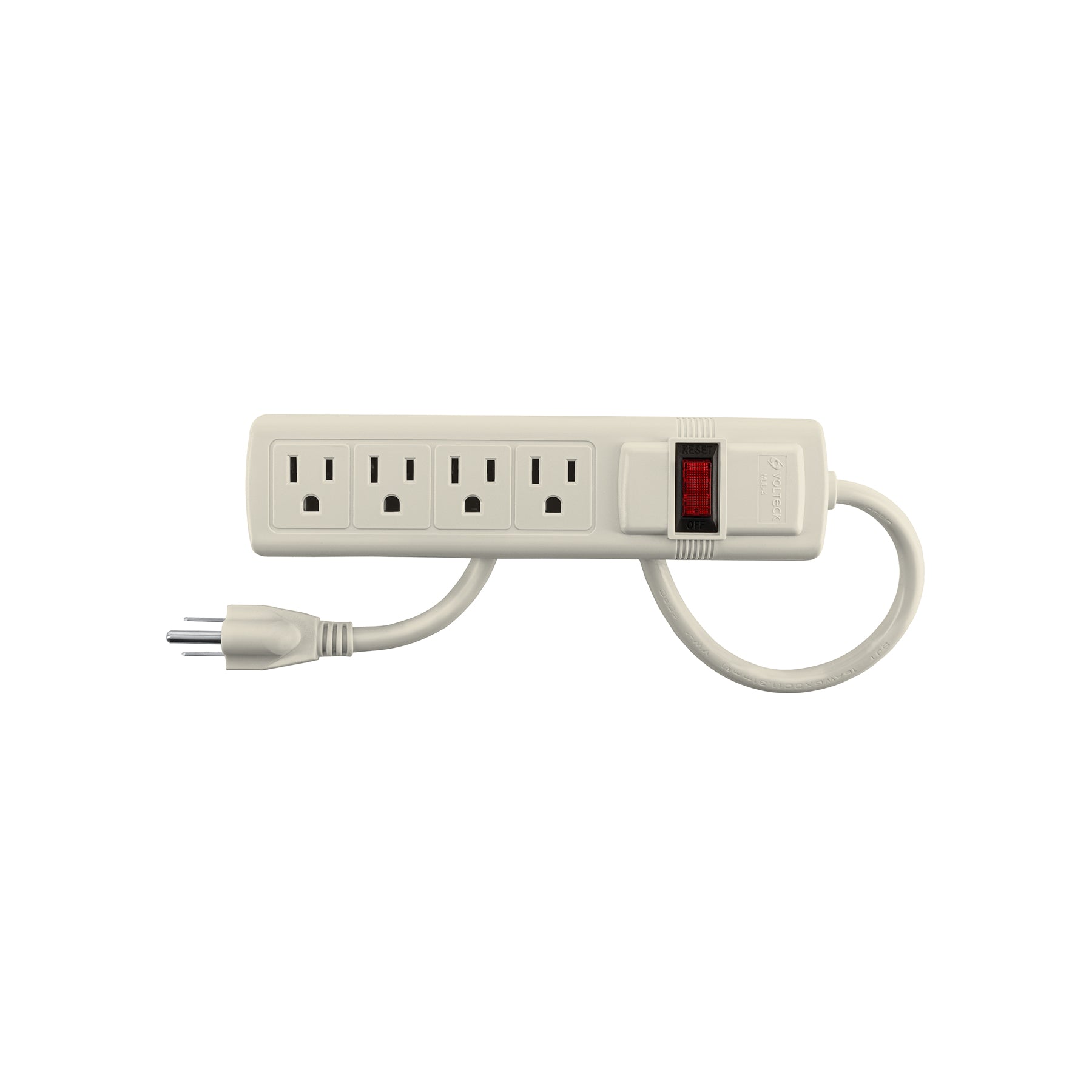 Multicontacto 16 AWG uso rudo con 4 entradas, Volteck | MUL-4 | 47181