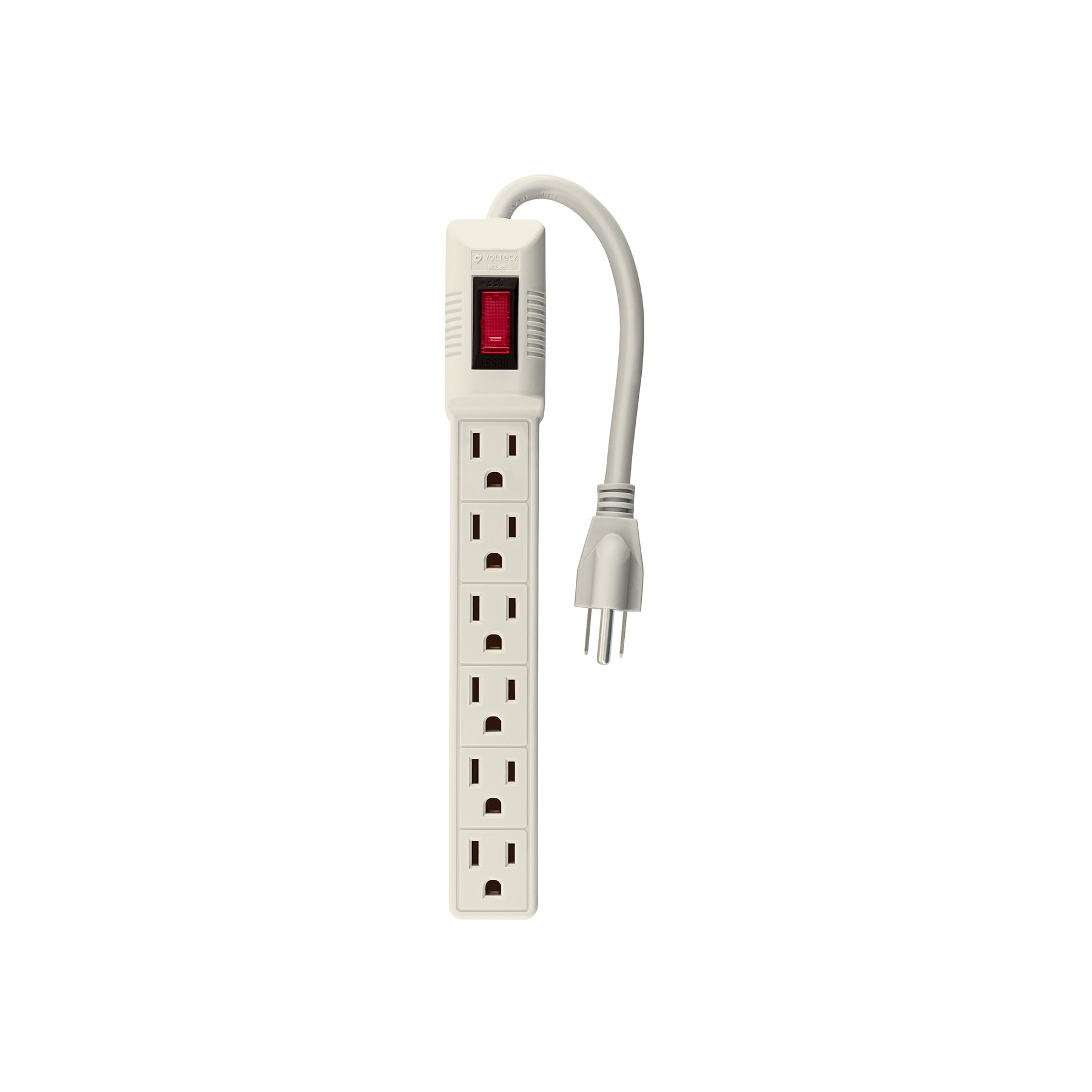 Multicontacto 16 AWG doméstico 6 entradas, Volteck | MUL-6E | 47188