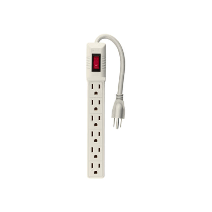 Multicontacto 16 AWG doméstico 6 entradas, Volteck | MUL-6E | 47188