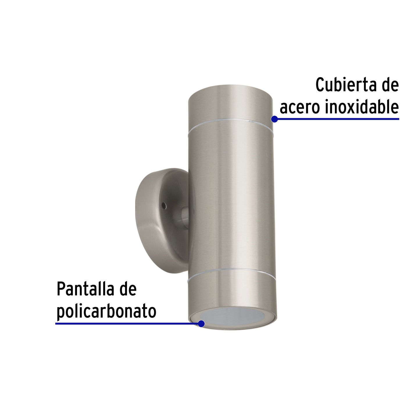 Arbotante de acento 2 spots satín, lámparas no incluidas | ARB-201S | 47391