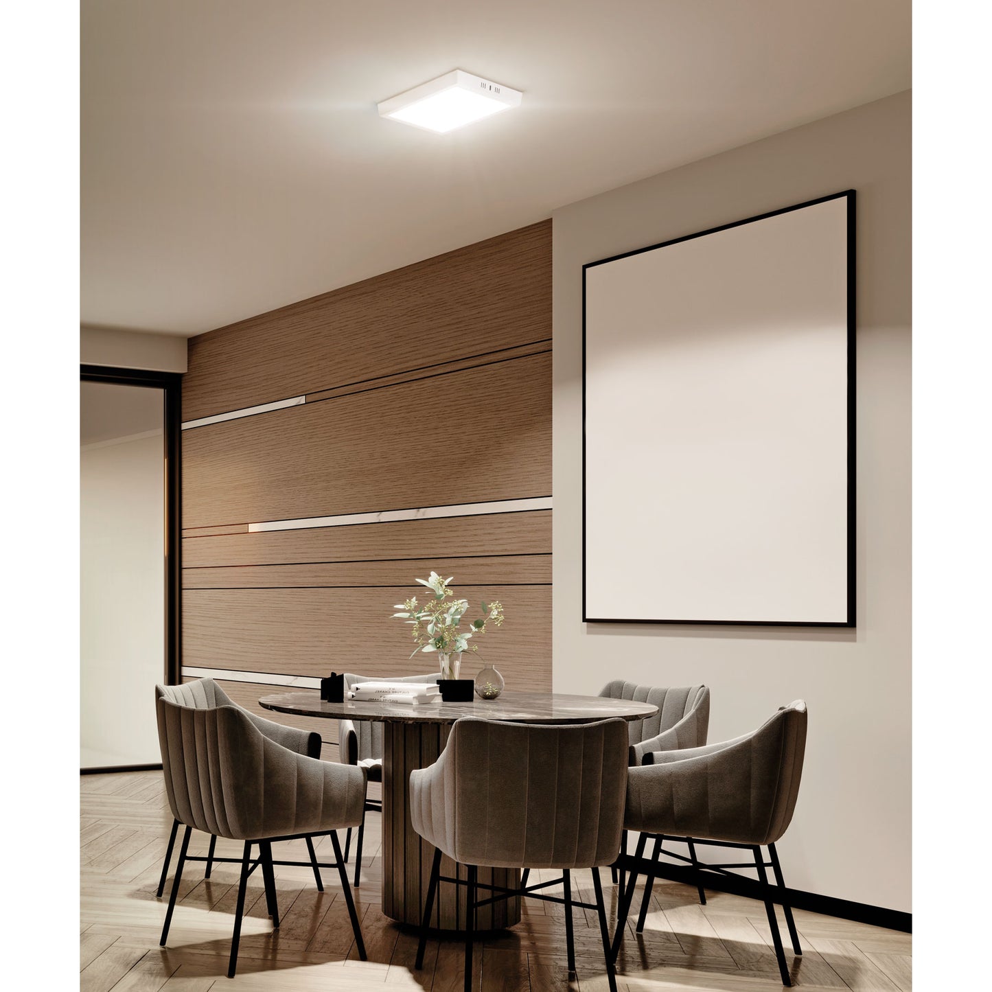 Luminario LED plafón 18W 6500K, cuadrado, blanco, VOLTECK | PLA-212L | 47444