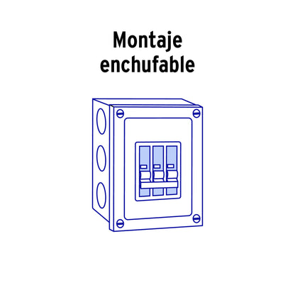 Interruptor de 3 polos 15A, enchufable, VOLTECK | IT-315 | 47513