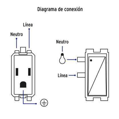 Placa armada contacto 2 interruptores,negro, línea Italiana | PA-APCO-I2N | 47592