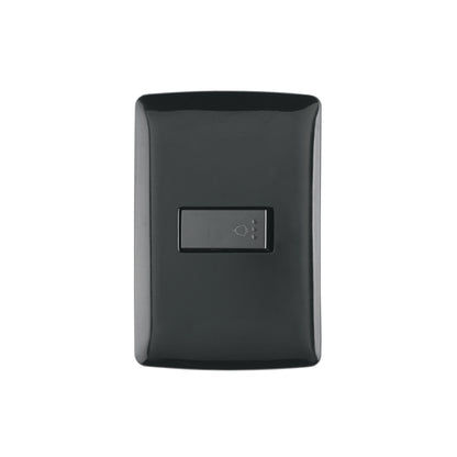 Placa armada con timbre, negro, línea Italiana, Volteck | PA-TI-IN | 47601